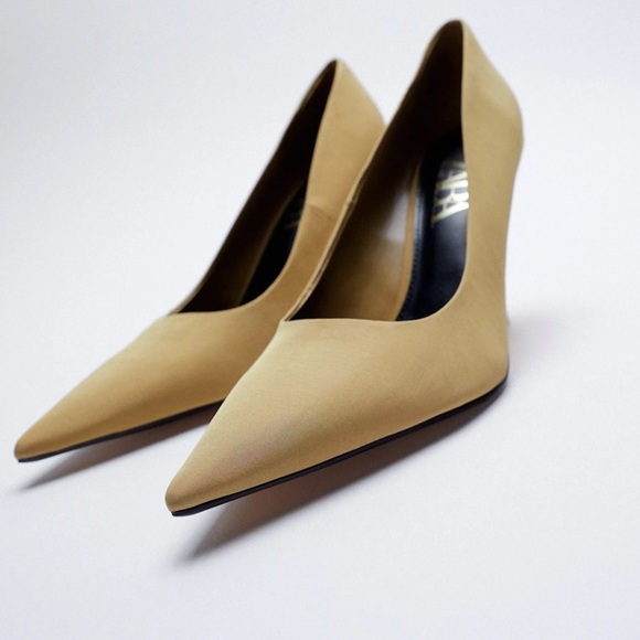 Zara satin effect high heels NWT - Picture 2 of 5